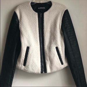 Black winter moto jacket